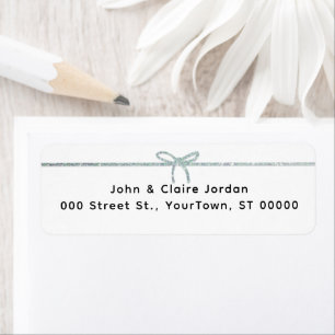 Glitter Ribbon Return Address Label