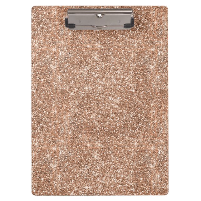 Glitter Rose Gold glitter sparkle shiny Exam Board Clipboard (Front)