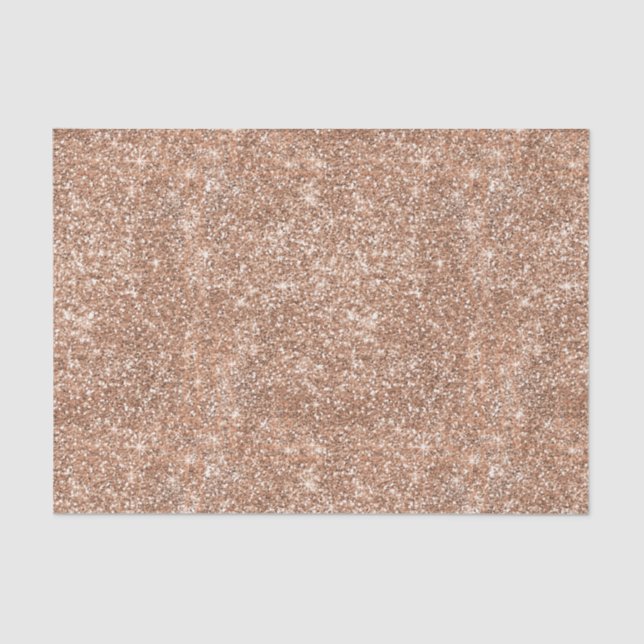 Glitter Rose Gold glitter sparkle shiny Tissue Paper (Front)
