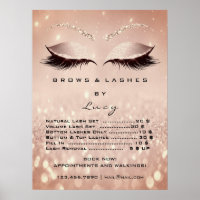 Glitter Rose Gold Makeup Eyes Lashes Price List1