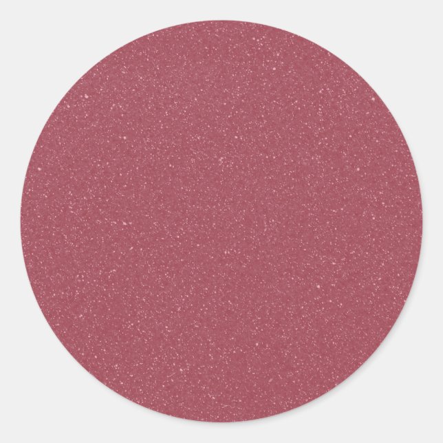 Glitter Rose Gold Round Label Custom (Front)