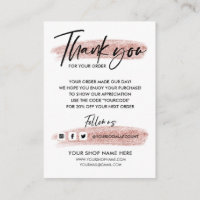 Glitter Rose Gold THANK YOU HAND LETTERED AND LOGO