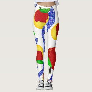 Glitter Rosh Hashanah shofar apples and honey Leggings