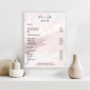 Glitter Salon Price Lists Poster