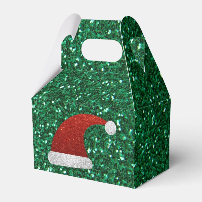 Glitter Santa Hat Favour Box (Front Side)
