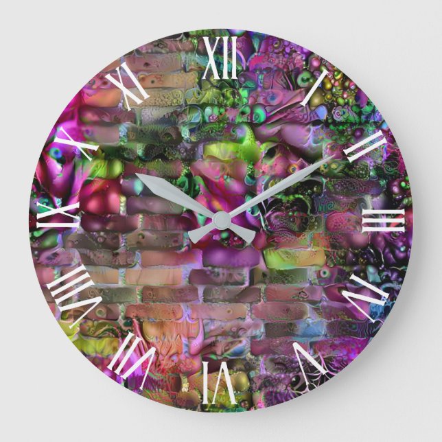 Glitter Sea World Modern Art Collection Large Clock (Front)