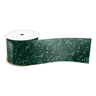 Glitter Sequin Green Christmas holiday Satin Ribbon