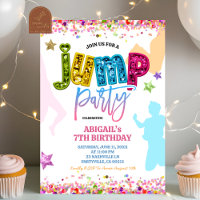 Glitter Sequins Girl Colourful Jump Birthday