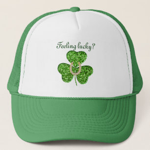 Glitter Shamrock And Horseshoe Hat