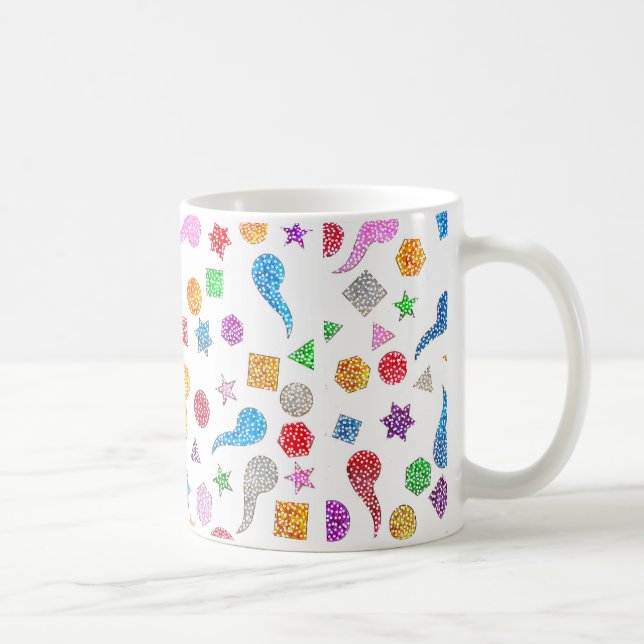 Glitter Shapes Mug (Right)