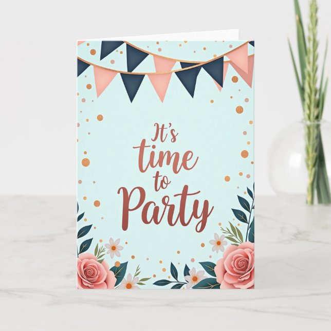 Glitter Shimmer Birthday Card (Front)