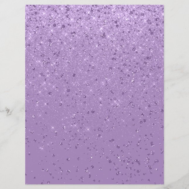 Glitter Shimmer Paper Purple Scrapbook Paper (Front)