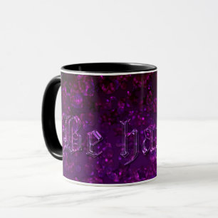 Glitter shine glow purple confetti sequins Christm Mug