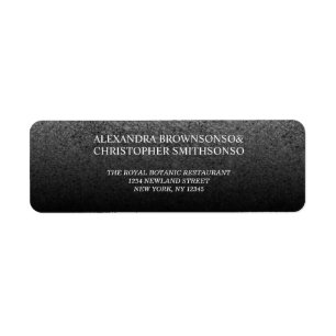 Glitter Silver Sparkle Newly Weds Wedding Return Address Label