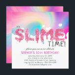 Glitter Slime Birthday Party Invitation<br><div class="desc">It’s the best kind of messy, it’s creative, it’s a blast, these are three reasons you should consider throwing an epic slime party for your child’s next birthday! For a slime party I recommend making one of two basic slimes and the having a Slime Bar where kids can personalise their...</div>