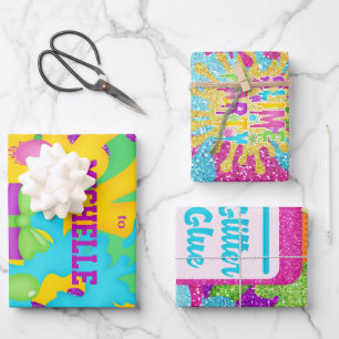 Glitter Slime Colorful Birthday Wrapping Paper