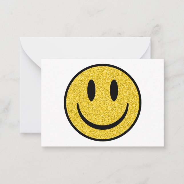 Glitter Smile Face Card (Front)