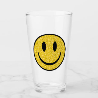 Glitter Smile Face Glass
