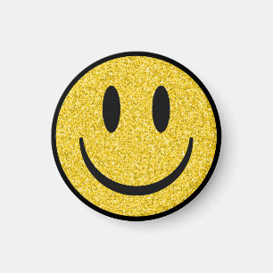 Glitter Smile Face Magnet