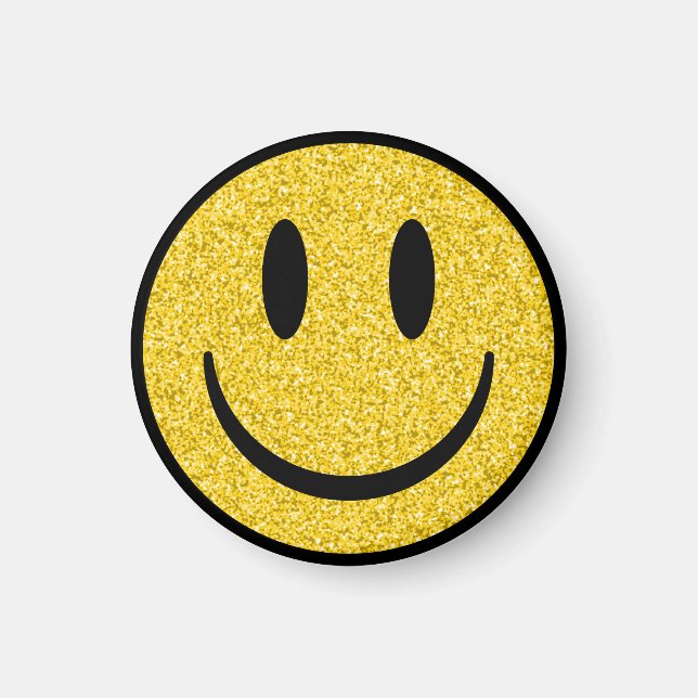 Glitter Smile Face Magnet (Front)