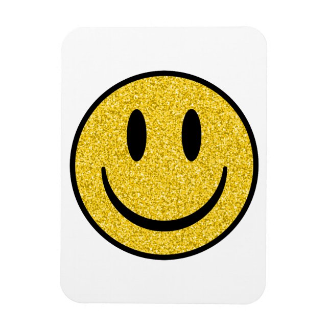 Glitter Smile Face Magnet (Vertical)