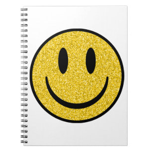 Glitter Smile Face Notebook