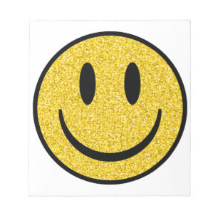 Glitter Smiley Face Notepad