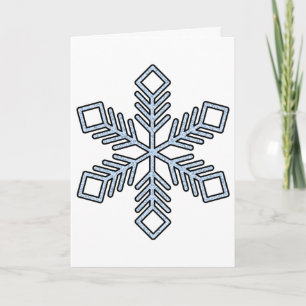 Glitter Snowflake - Baby Blue Branches Card