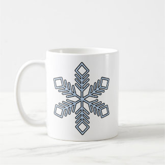 Glitter Snowflake - Baby Blue Branches Coffee Mug