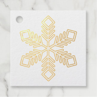 Glitter Snowflake - Baby Blue Branches Favour Tags