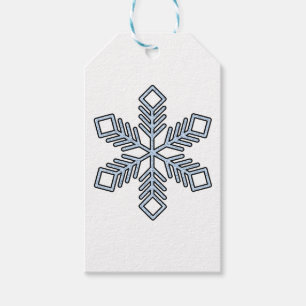Glitter Snowflake - Baby Blue Branches Gift Tags