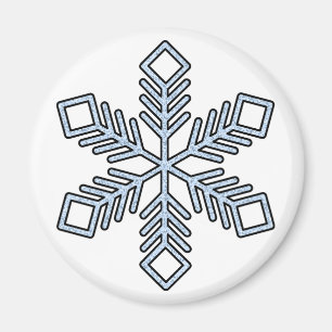 Glitter Snowflake - Baby Blue Branches Magnet