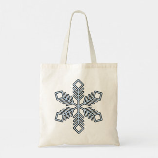 Glitter Snowflake - Baby Blue Branches Tote Bag