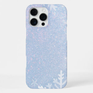 Glitter Snowflake Winter iPhone 16 pro max case