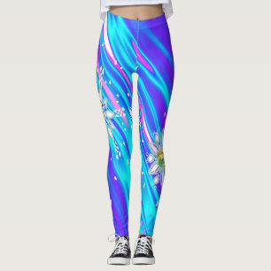 Glitter snowflakes leggings
