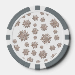 Glitter Snowflakes Poker Chips