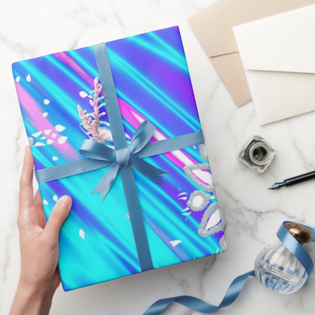 Glitter snowflakes wrapping paper (Gifting)