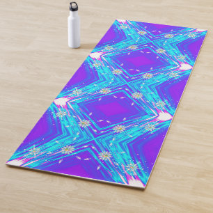 Glitter snowflakes yoga mat