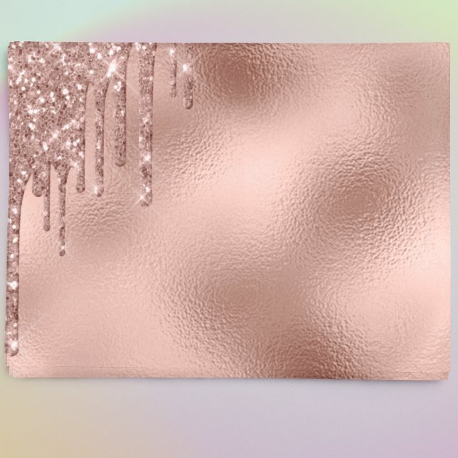 Glitter Sparkle Drips Rose Gold foil Tissue Paper (Creator Uploaded)