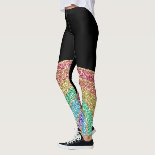 Glitter Sparkle Rainbow Leggings