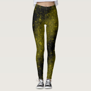Glitter sparkle seamless confetti green shine dark leggings