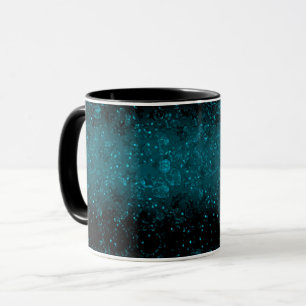 Glitter sparkle seamless confetti turquoise shine mug