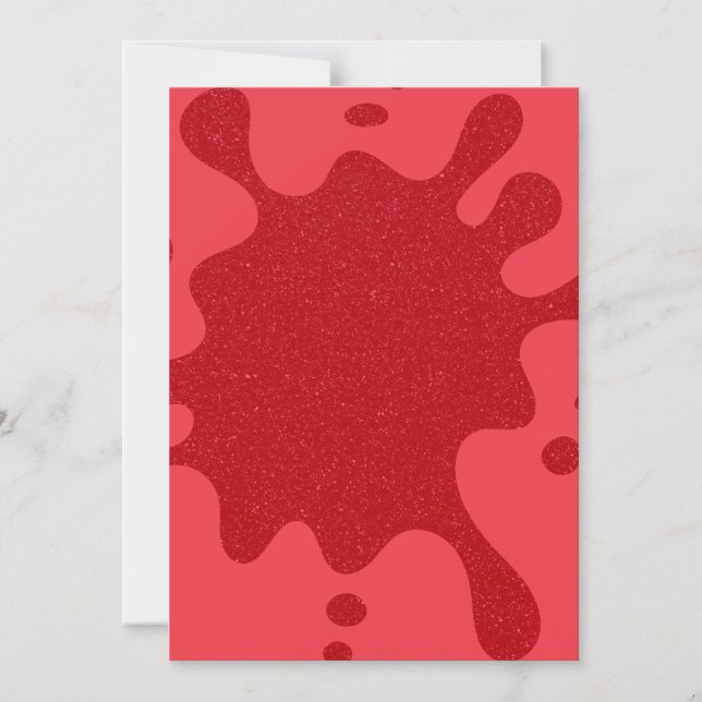 Glitter Splash Tomato Red Magnetic Card (Custom) (Front)