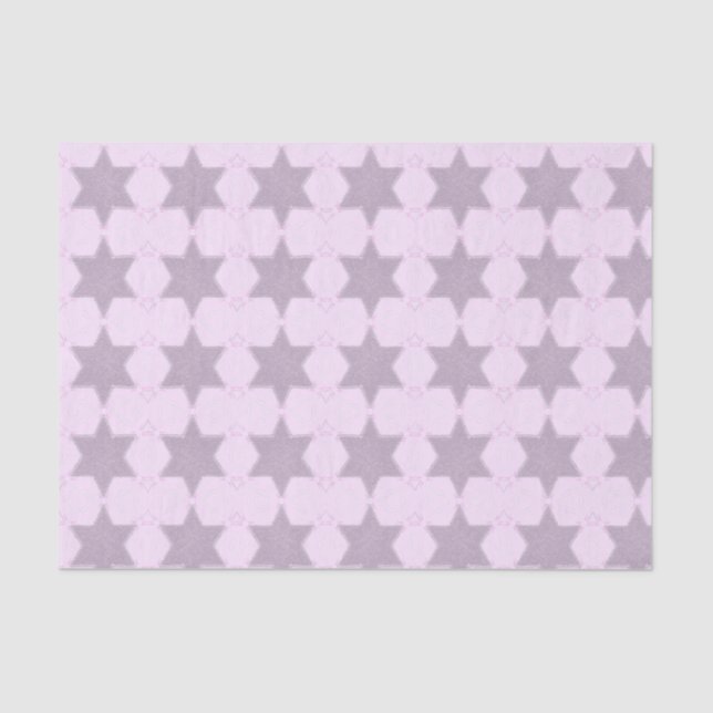 Glitter Star of David blush geometric Tissue Paper (Front)