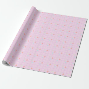 Glitter Star Texture Pink Wrapping Paper
