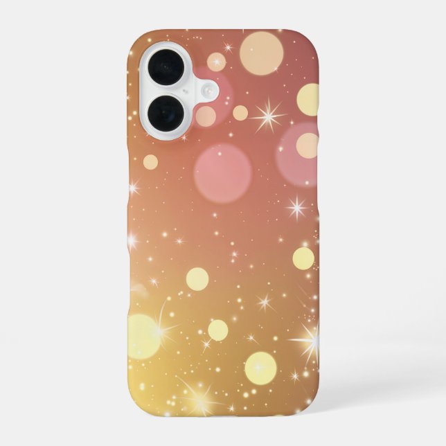 Glitter Starlight Bokeh iPhone 16 Case (Back)