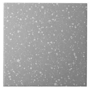 Glitter Stars4 - Silver Tile