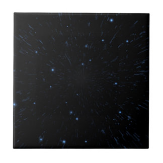 Glitter Stars - Blue Ceramic Tile