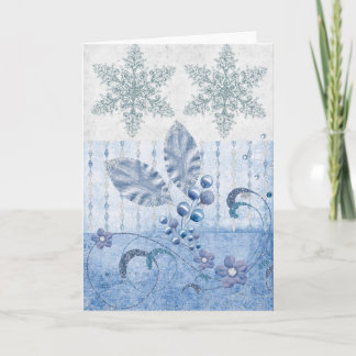 Glitter stars holiday card