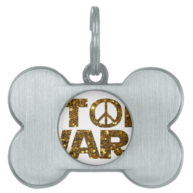 glitter stop wars pet ID tag (Front)